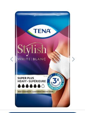 Stylish White Super Plus Heavy Absorbency Briefs